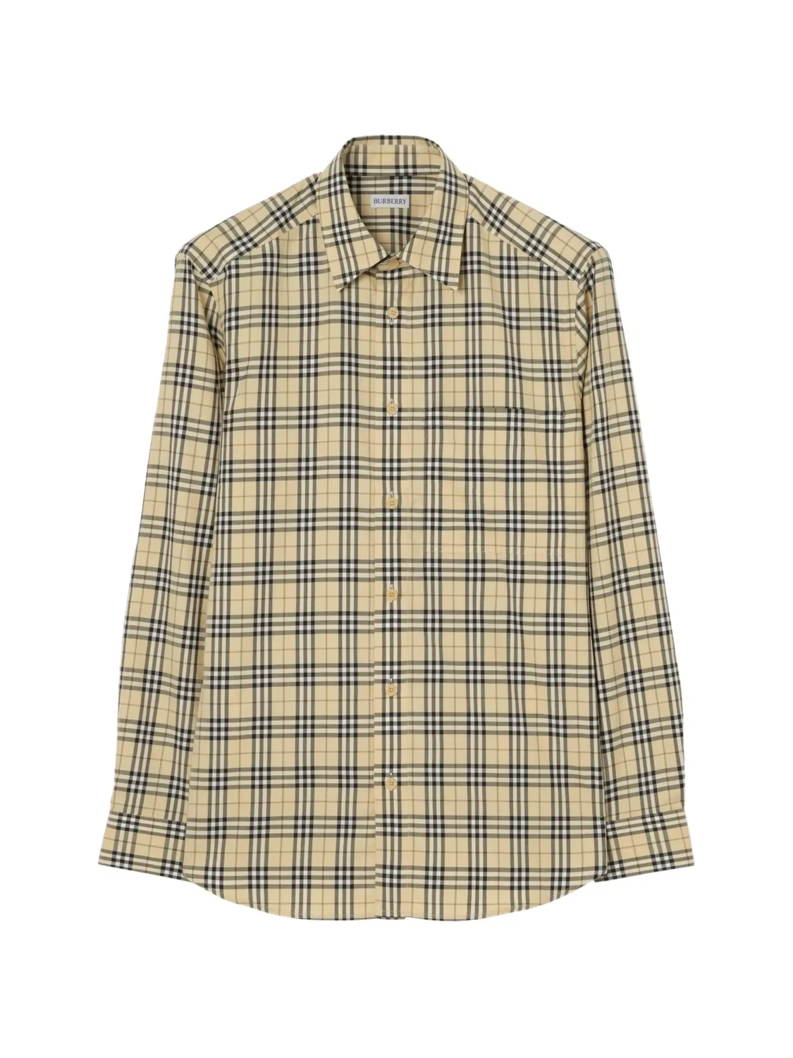 Рубашка в клетку Burberry, нейтральные цвета