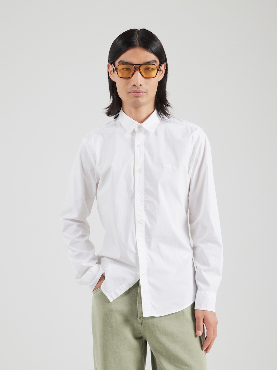 Рубашка Slim Fit на пуговицах LEVI'S  Battery Housemark Slim Fit Shirt, белый — фото 3