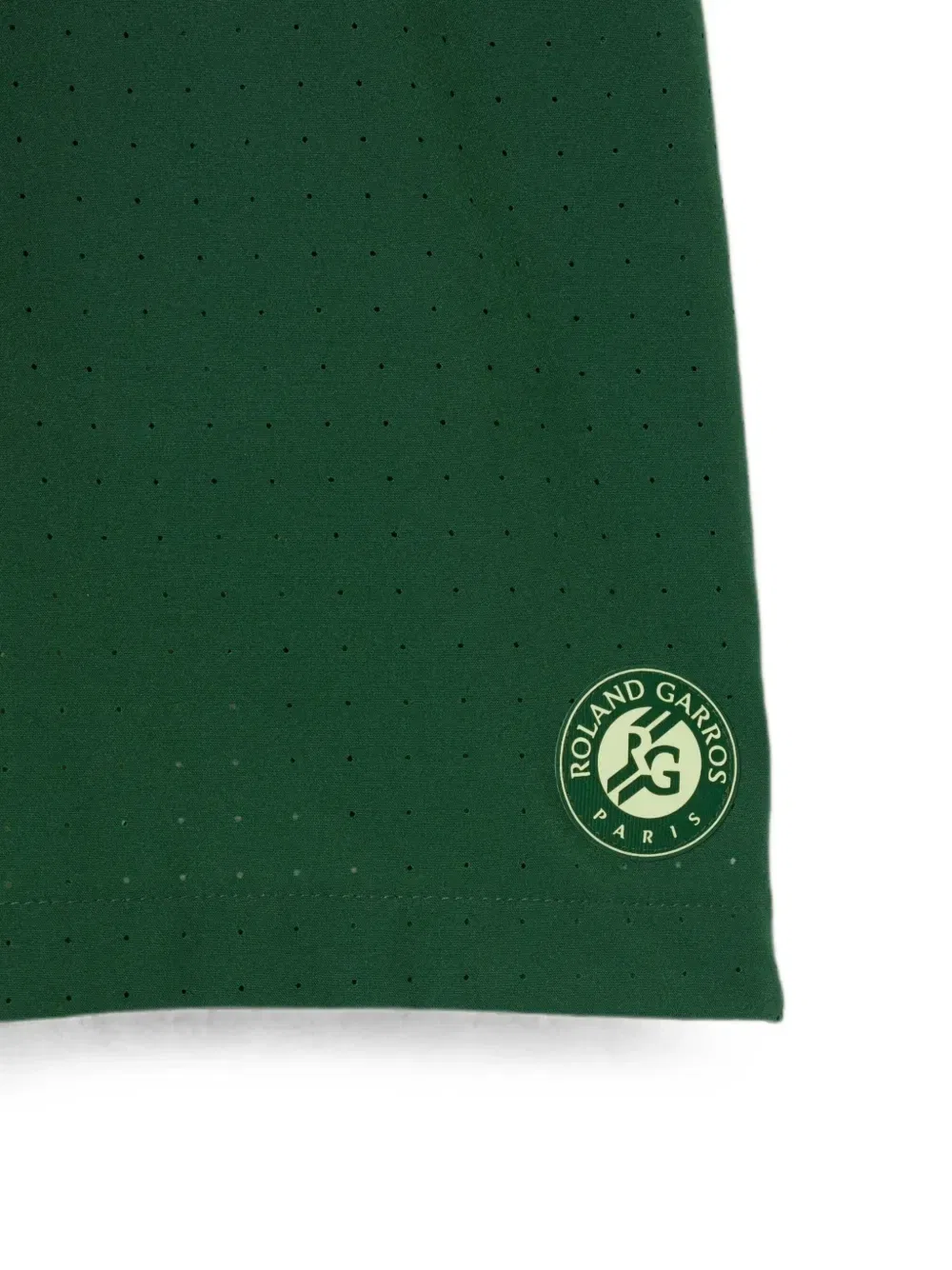 Шорты с перфорацией из коллаборации с Roland Garros Lacoste, зеленый — фото 4