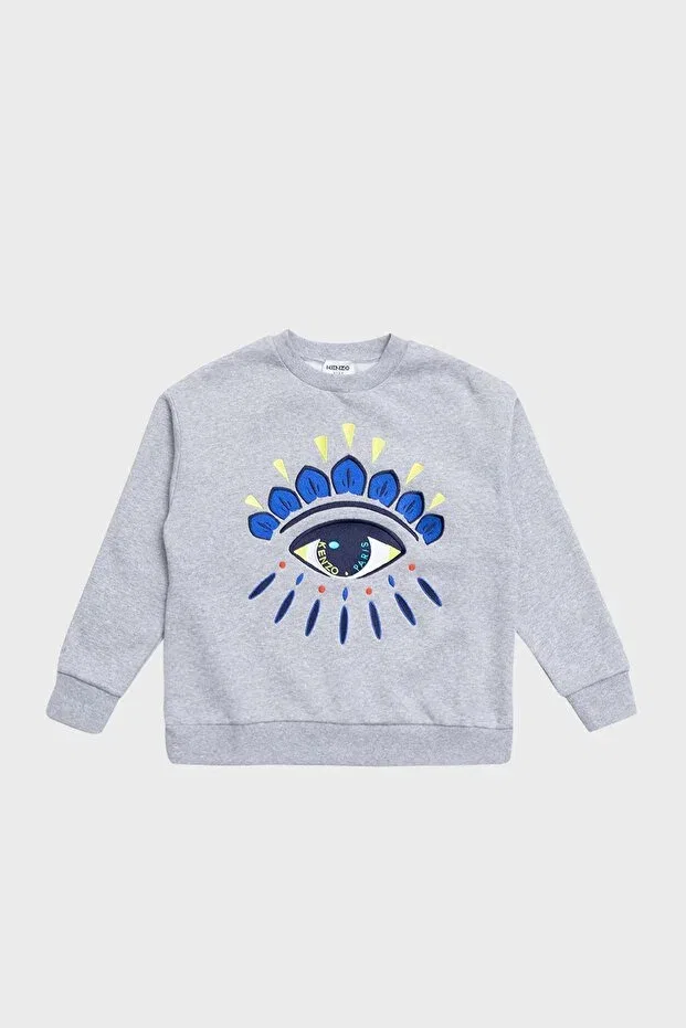 Детские свитшот для мальчиков с принтом Sportswear Kenzo, Gray