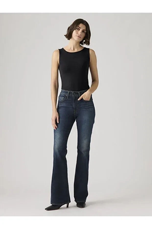 Женские джинсы клеш с завышенной талией Levi'S, Dark Indigo - Worn In