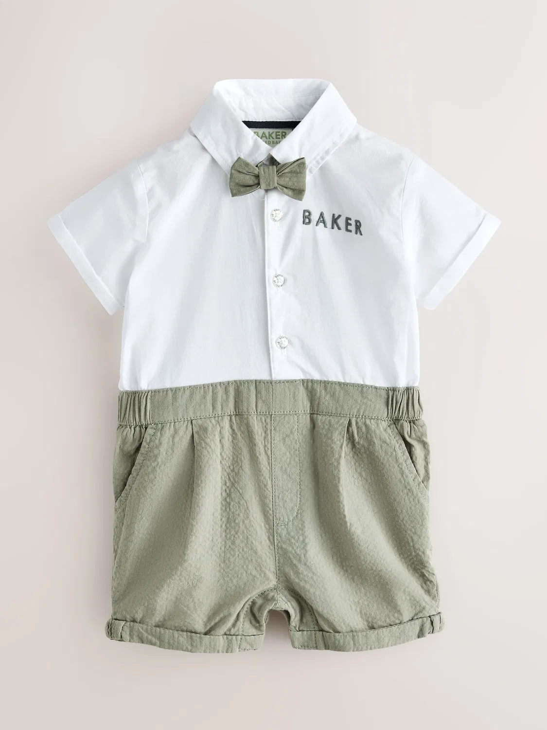 Ромпер с галстуком, текстурированный Baker by Ted Baker, синий/темно-синий