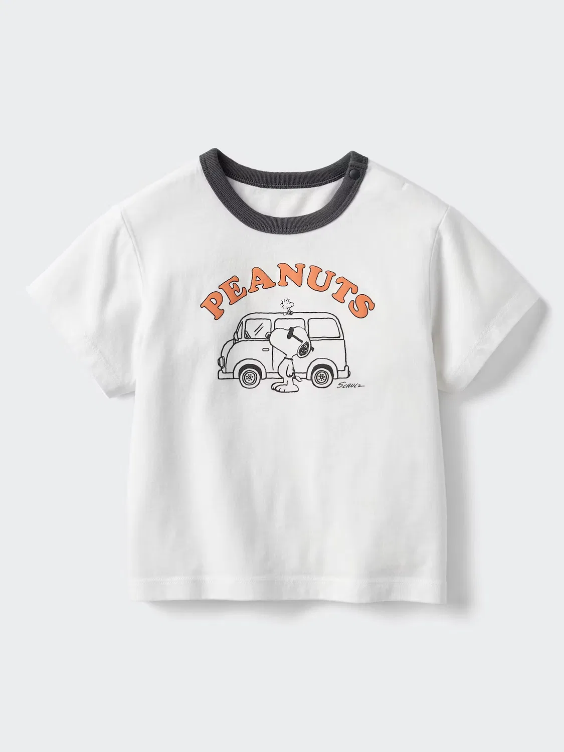 Футболка с коротким рукавом Uniqlo Peanuts, графический принт, кремовый