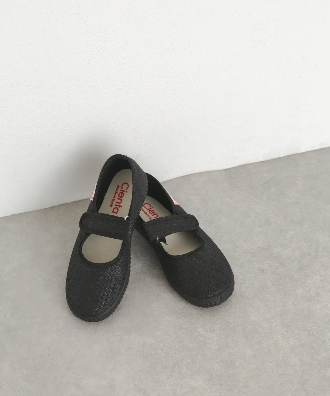 Детские балетки с блестками Cienta, Black