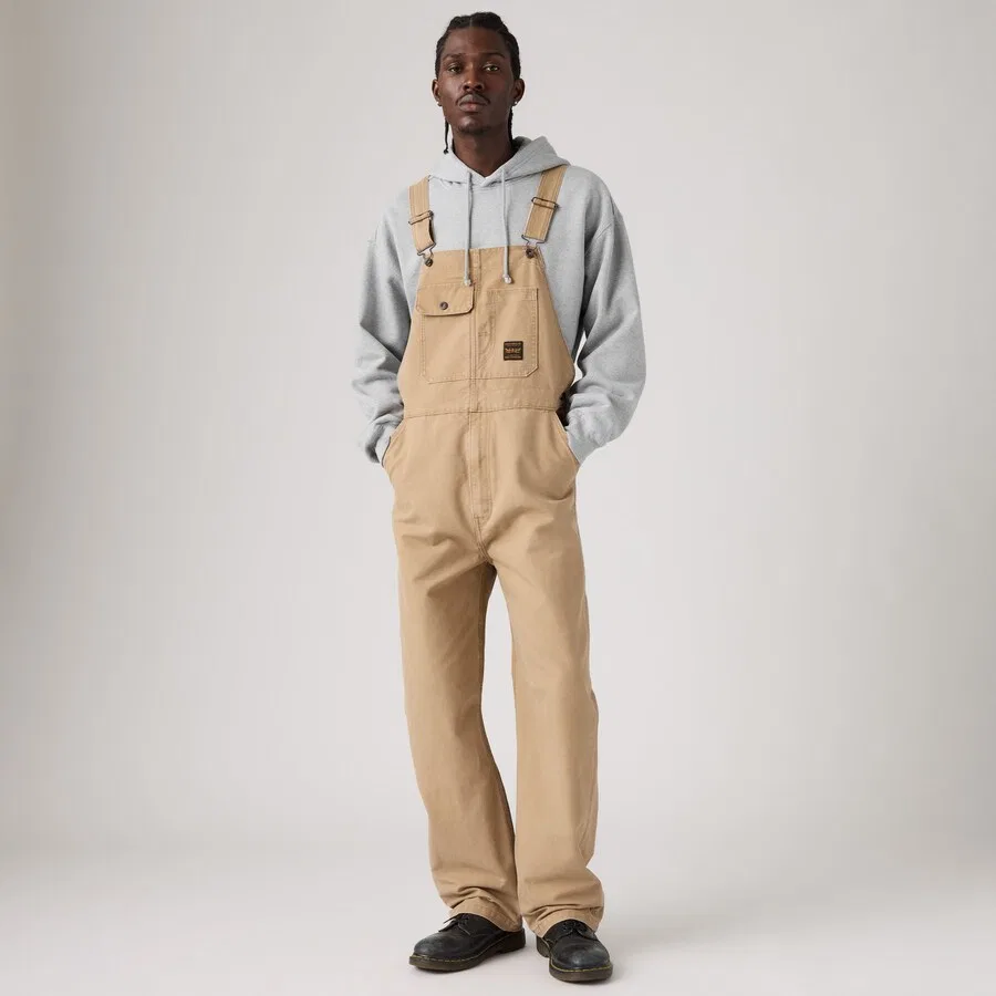 Джинсовый комбинезон LEVI'S свободного кроя, цвет светло-коричневый — фото 2