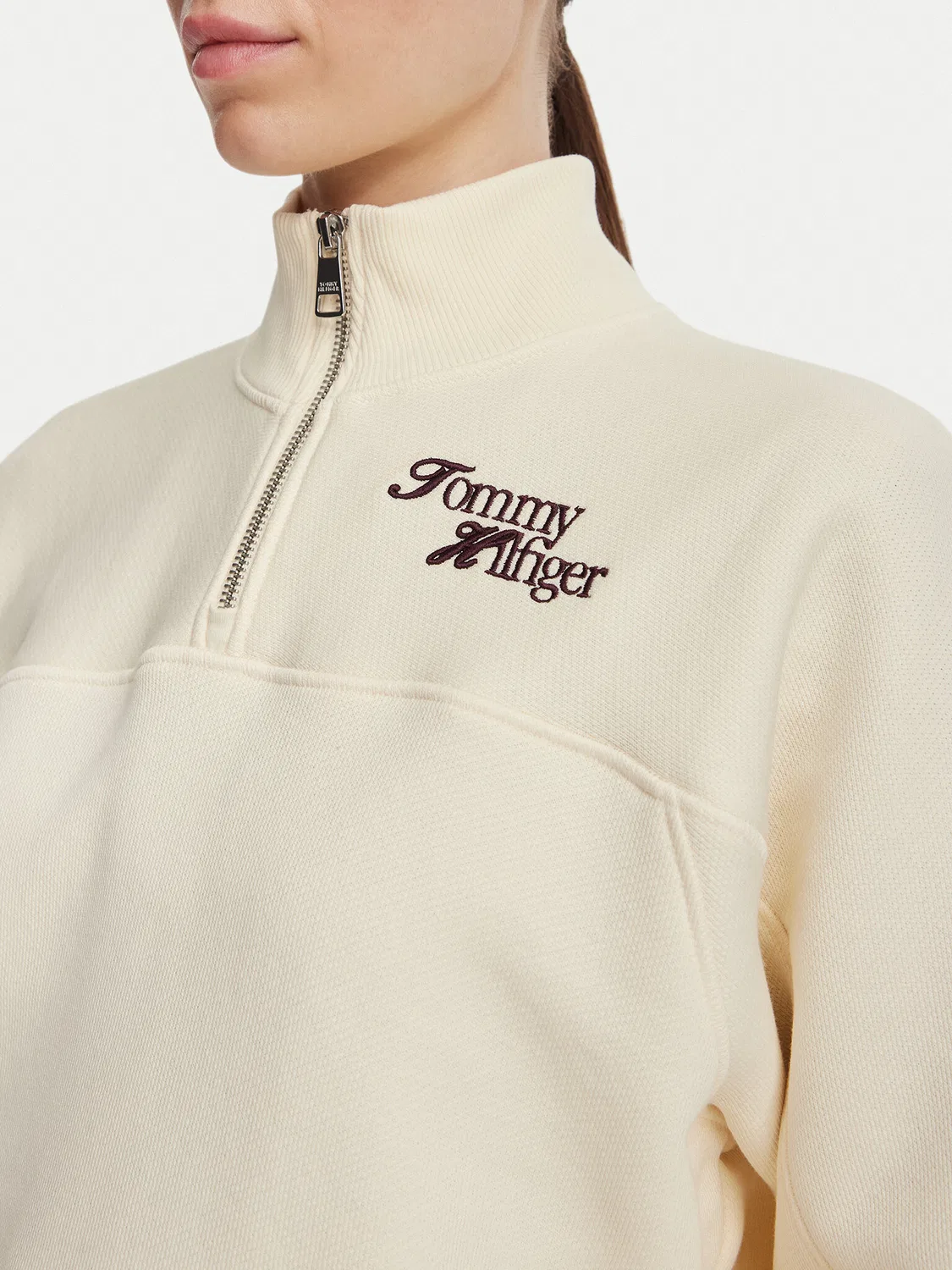 Женская толстовка стандартного кроя Tommy Hilfiger, бежевый — фото 4
