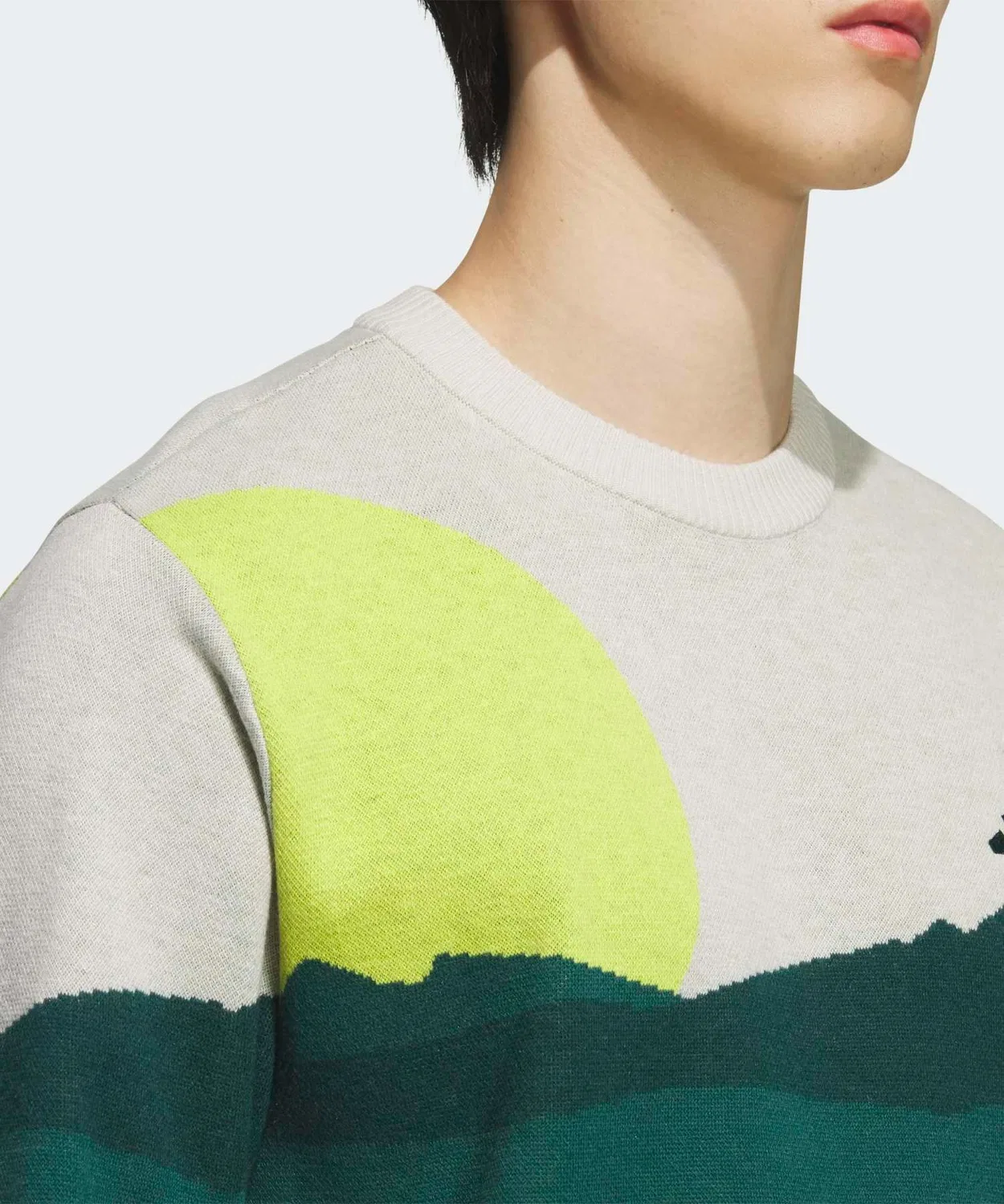 Мужской свитшот с длинным рукавом графический Adidas Golf, Green — фото 3