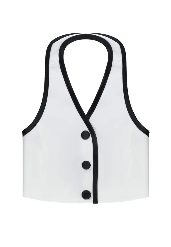 Топ без спинки Top with buttons Twinset, белый
