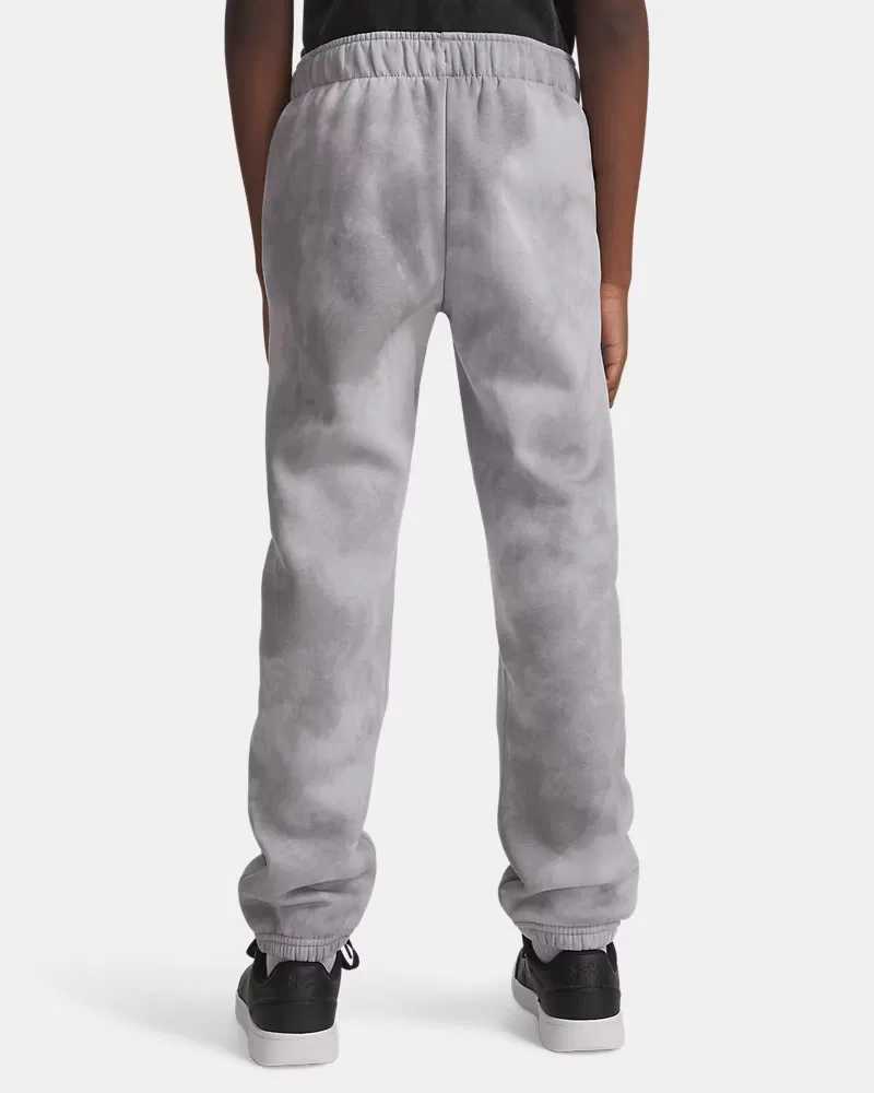 Детские штаны на флисе с начесом, внутренний шов 63,5 см, UA Icon UnderArmour, Mod Gray/Black — фото 2