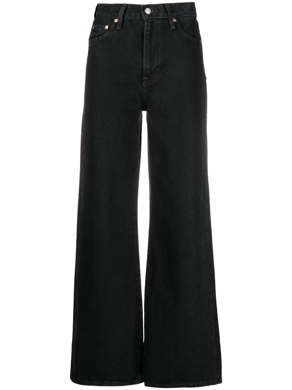 Джинсы с высокой талией и широкими штанинами Ribcage Levi's, черный