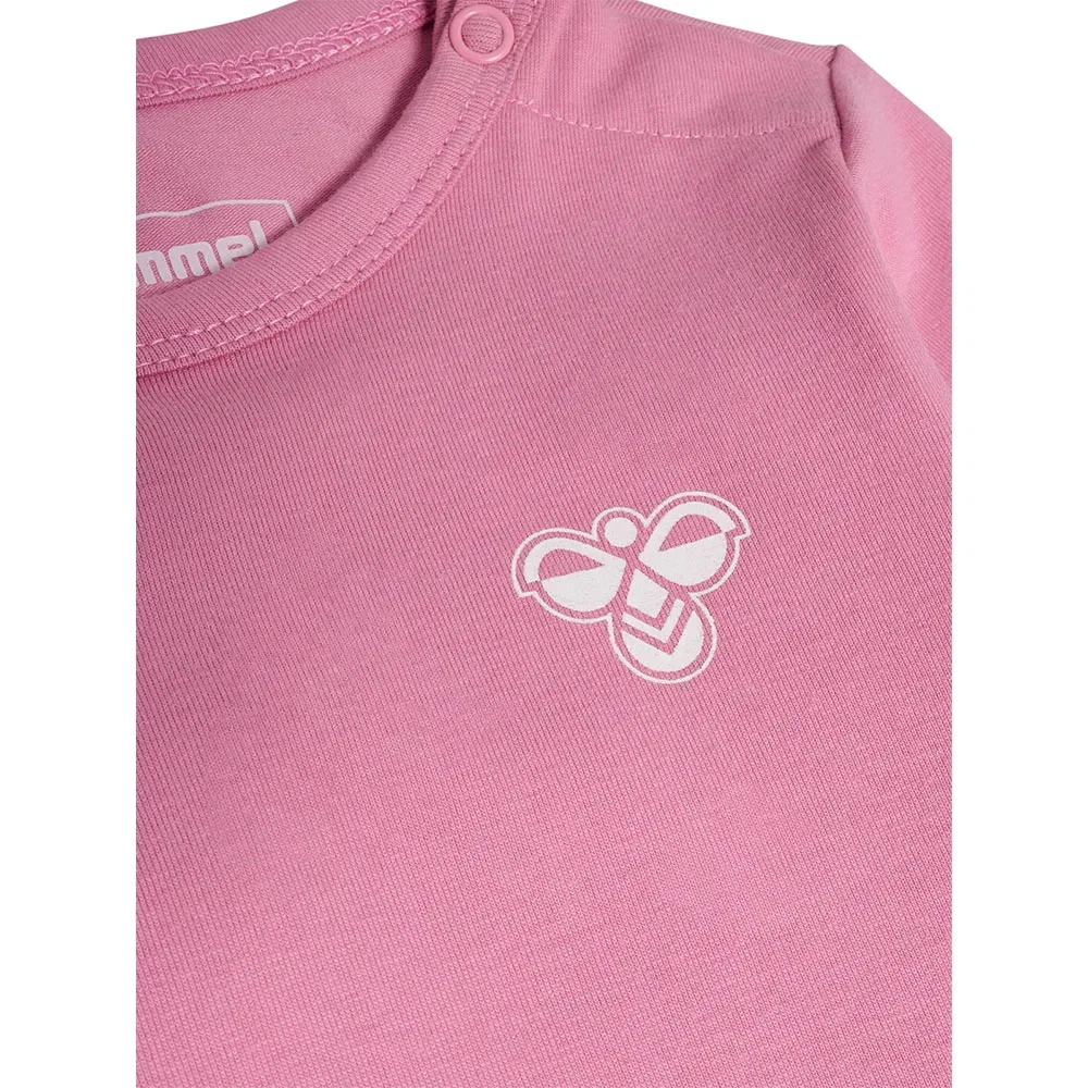 Боди с длинным рукавом Mini Solid Bee Hummel, розовый — фото 3