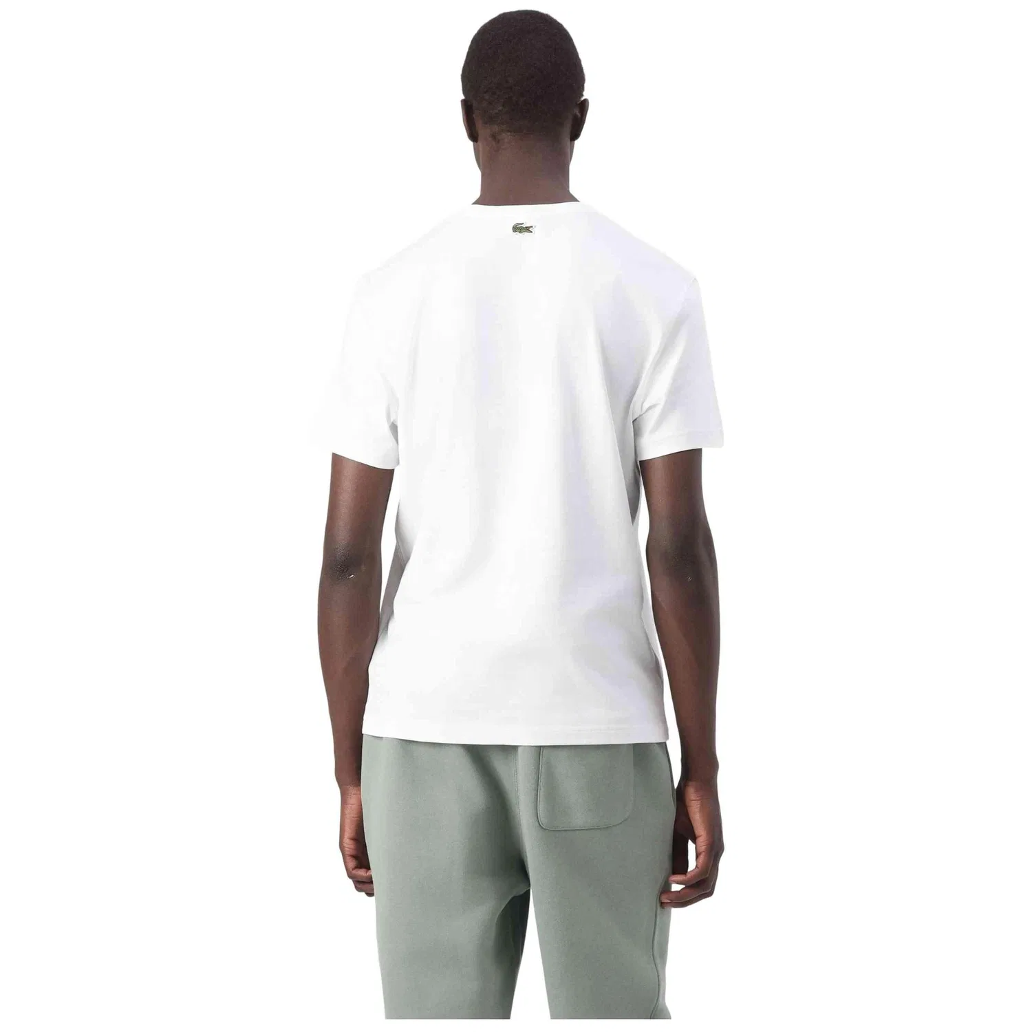 Мужская футболка с коротким рукавом Lacoste, Цвет Weiss — фото 4