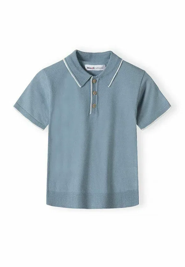 Комплект из футболки поло и шорт с эластичным поясом, Minoti, Light Blue Beige, светло-голубой/бежевый — фото 3