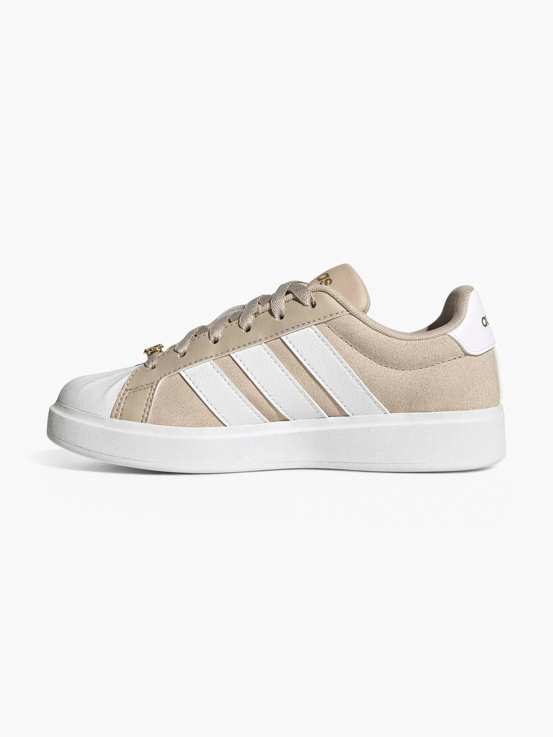 Детские кроссовки на шнуровке Adidas STREETTALK J, бежевый — фото 3