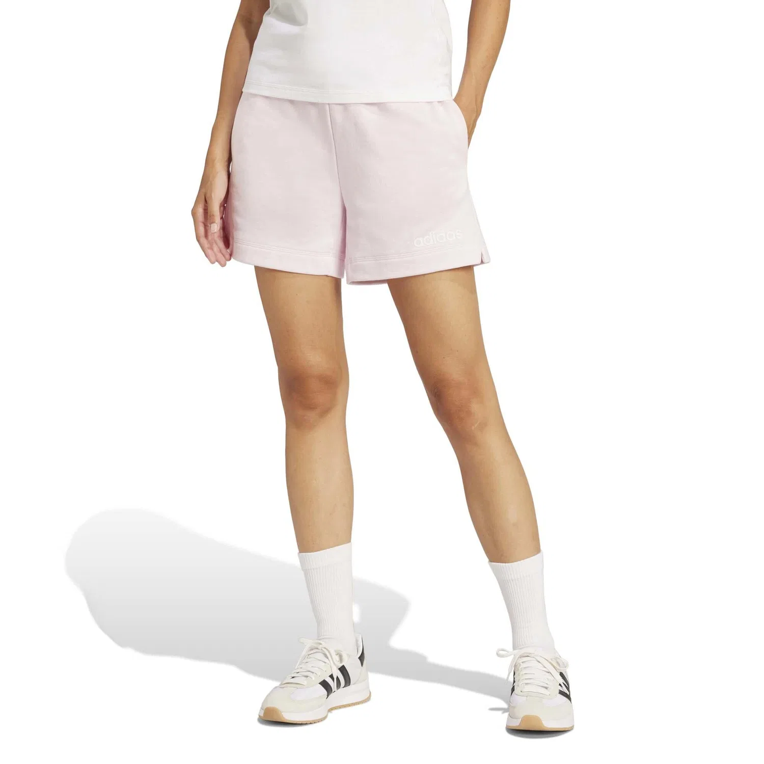 Женские шорты Adidas Sport W Lin Ft Sho, Clpink / White — фото 2