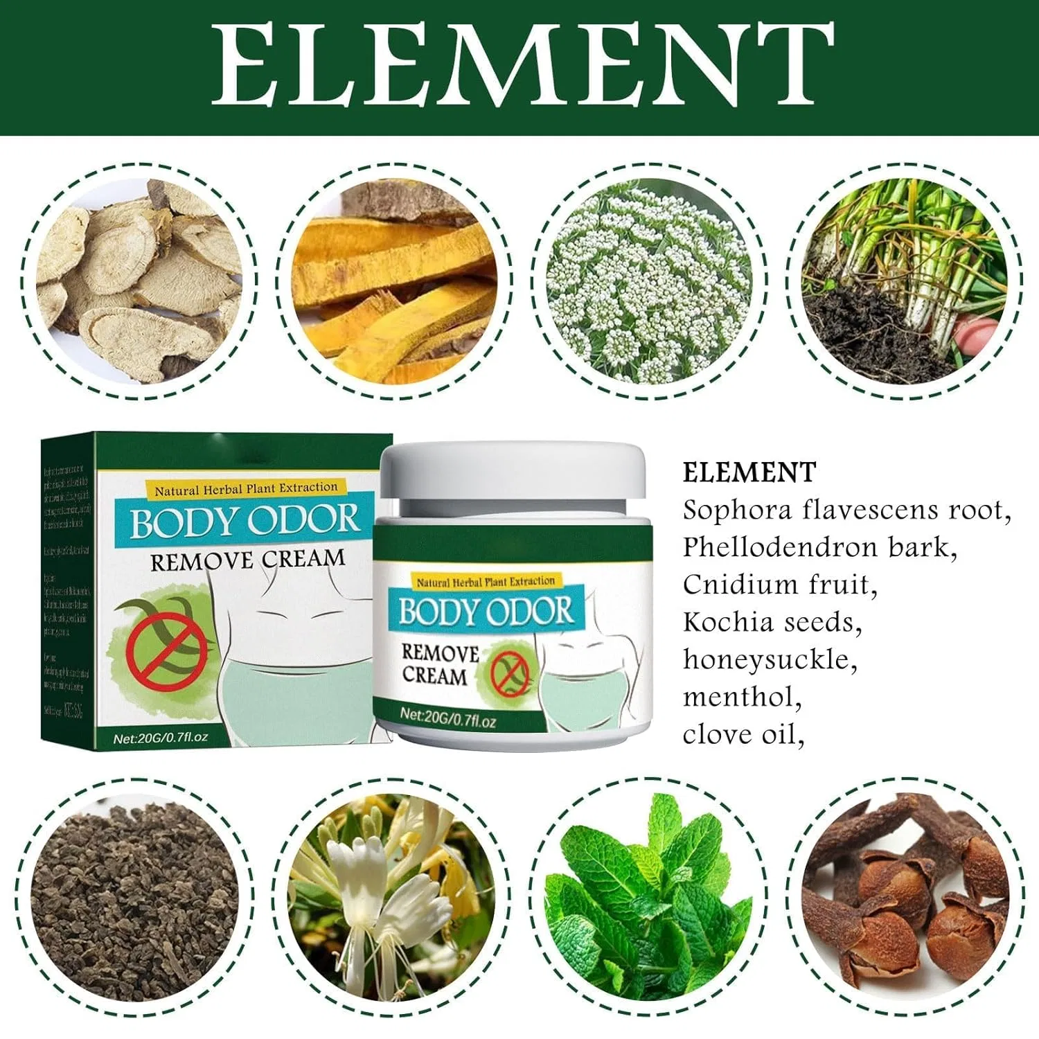Дезодорант-крем для тела Herbal Fresh, 20г Exqst — фото 3