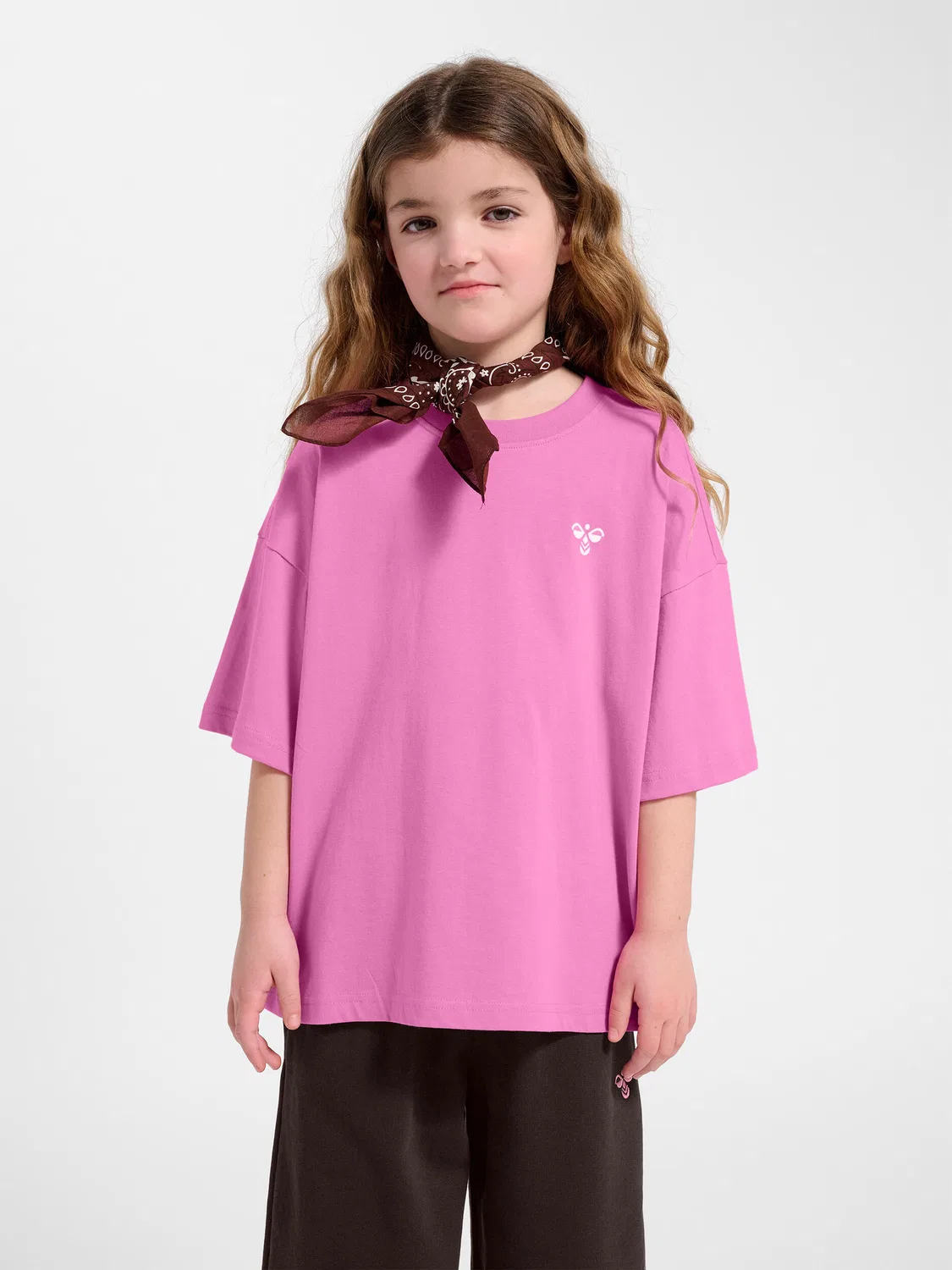 Детская футболка с принтом Hmljr Silly Hummel, Pastellmagenta