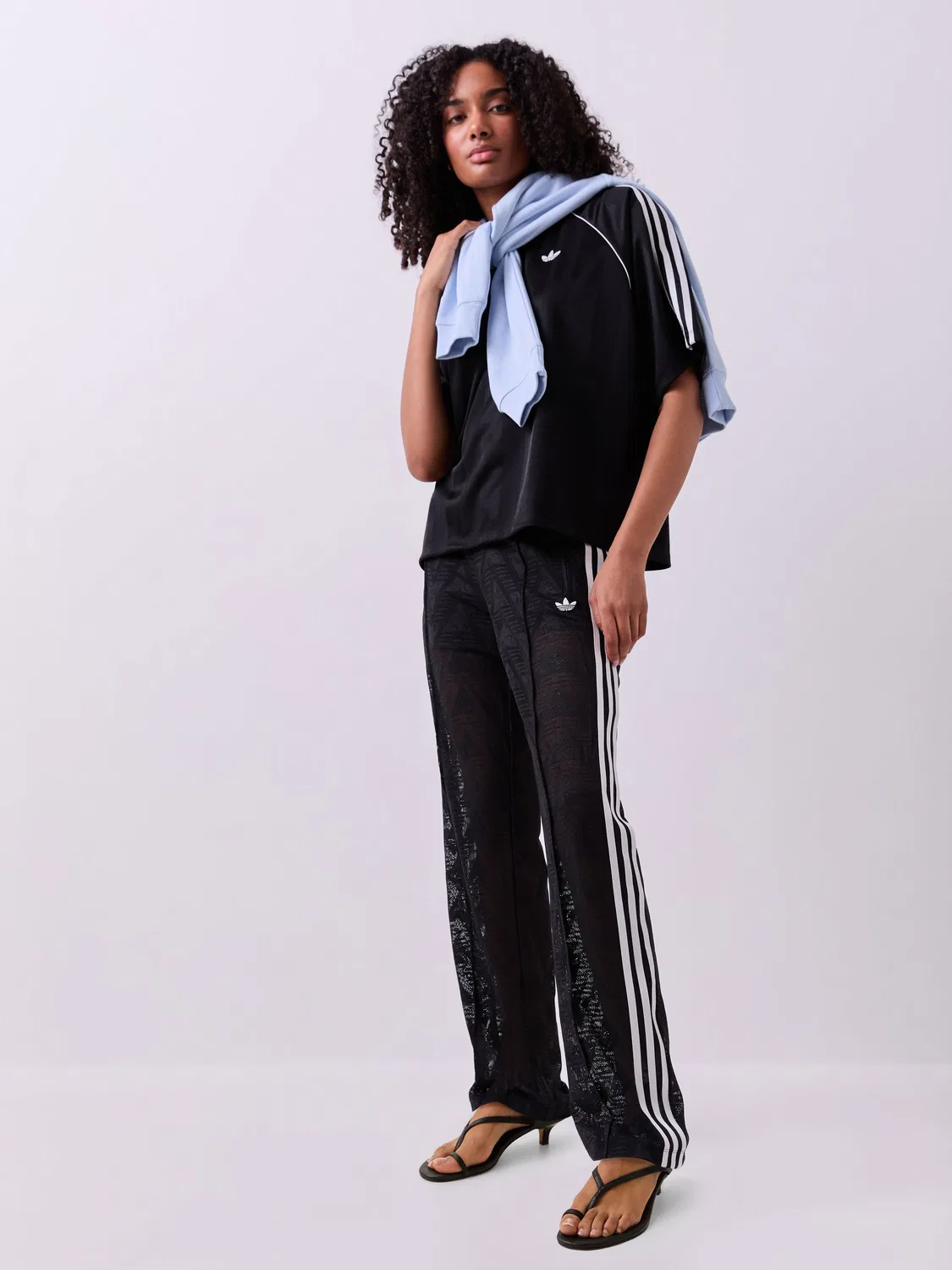 Спортивные брюки Firebird Classic Lace, adidas Originals, черный