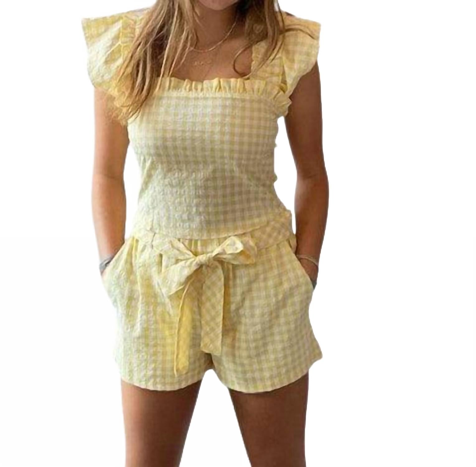 

Клетчатые шорты желтые Sundays