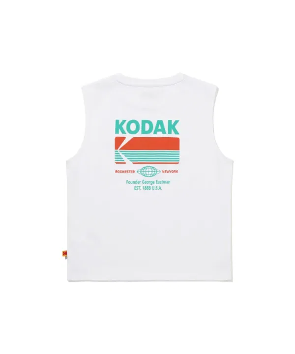 Майка с большим графическим принтом AeroCool, Kodak Kids, белый