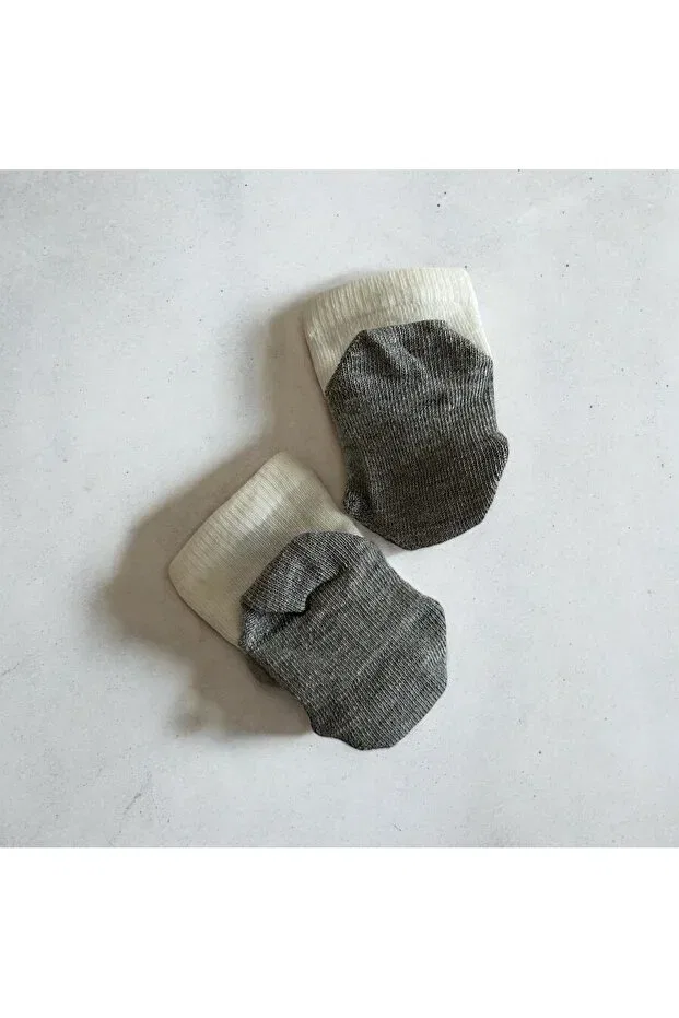 Детские носки с принтом Plush 3d baby socks - toy design Myluni, Gray — фото 2