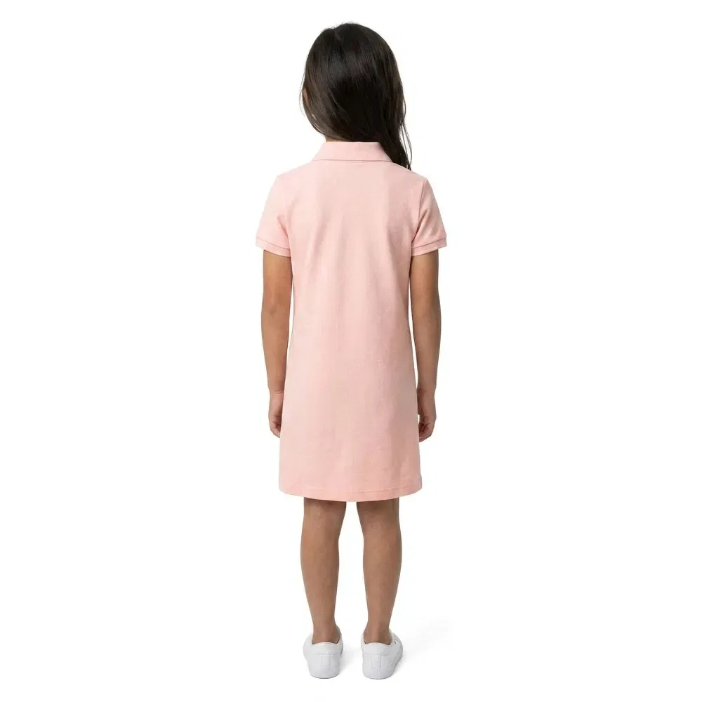 Платье с коротким рукавом Lacoste Kids, розовый — фото 4