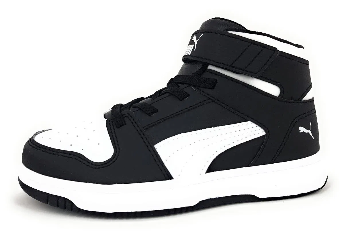 Детские кроссовки для мальчиков высокие Rebound Layup SL V PS PUMA PUMA Black PUMA White