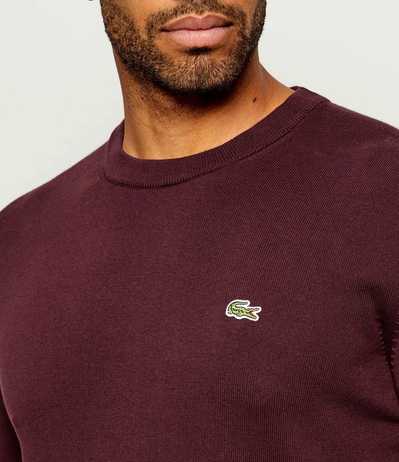 Свитер с круглым вырезом Lacoste, Bordeaux — фото 4