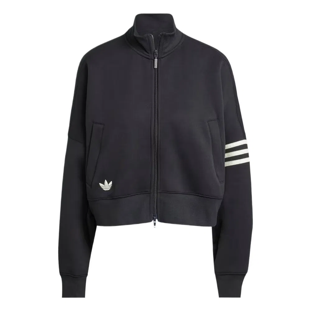 Женская толстовка на молнии с 3 полосками Adidas Originals, Black