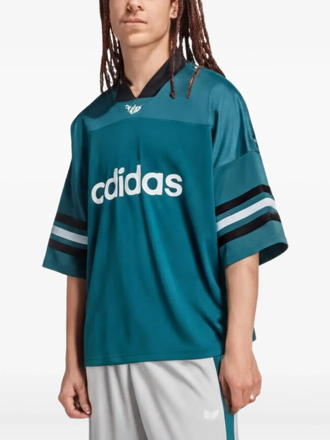 Сетчатая футболка с логотипом Adidas, зеленый