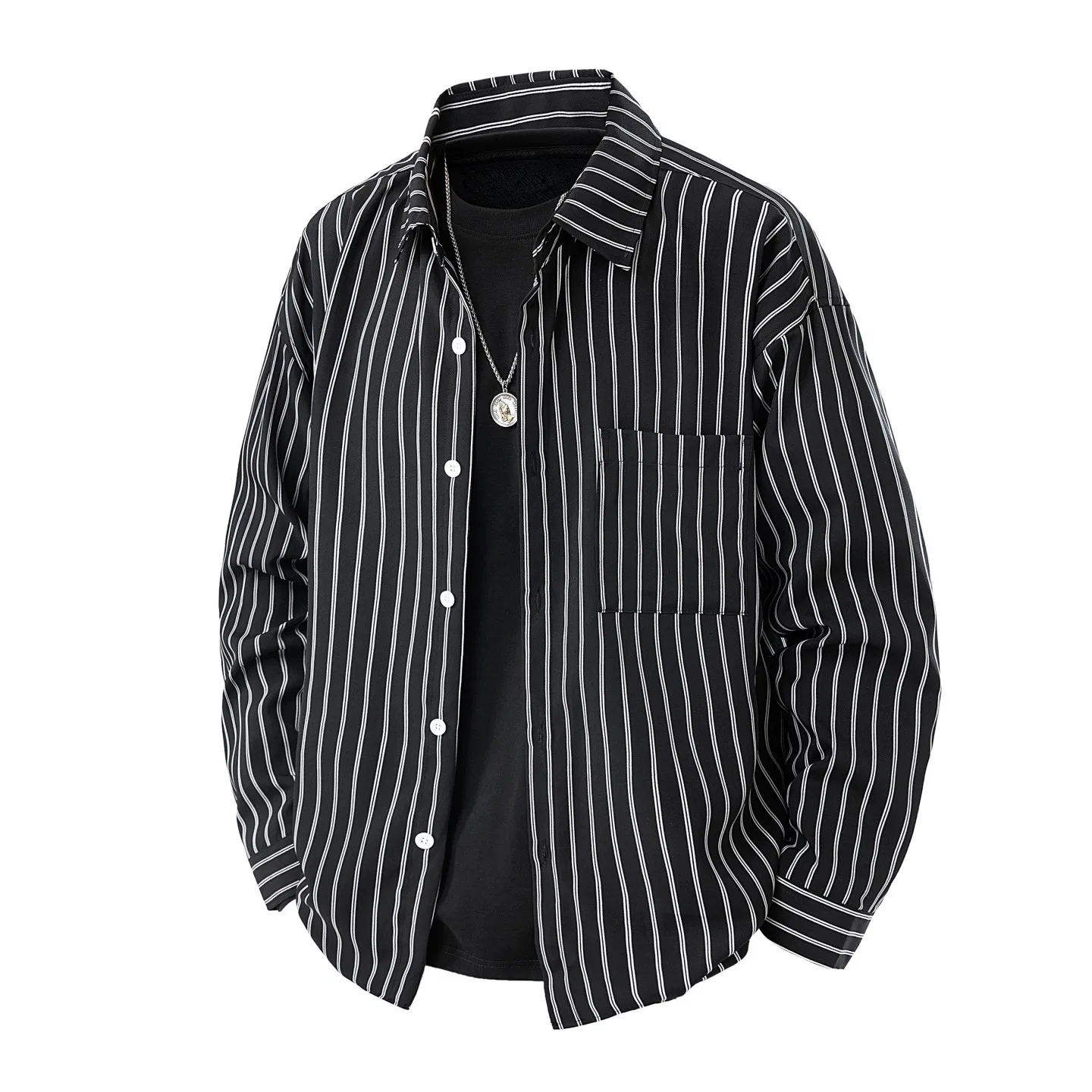 Детская рубашка с длинным рукавом CITY BOY Red bean, Black Stripes