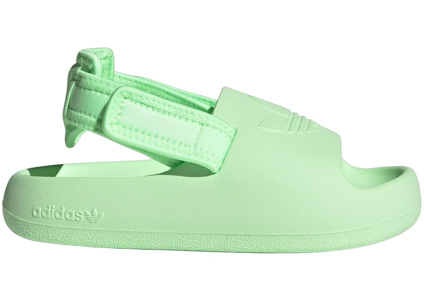 Детские шлепанцы с закрытым носком Adidas adiFOM Adilette Slides, Green Spark