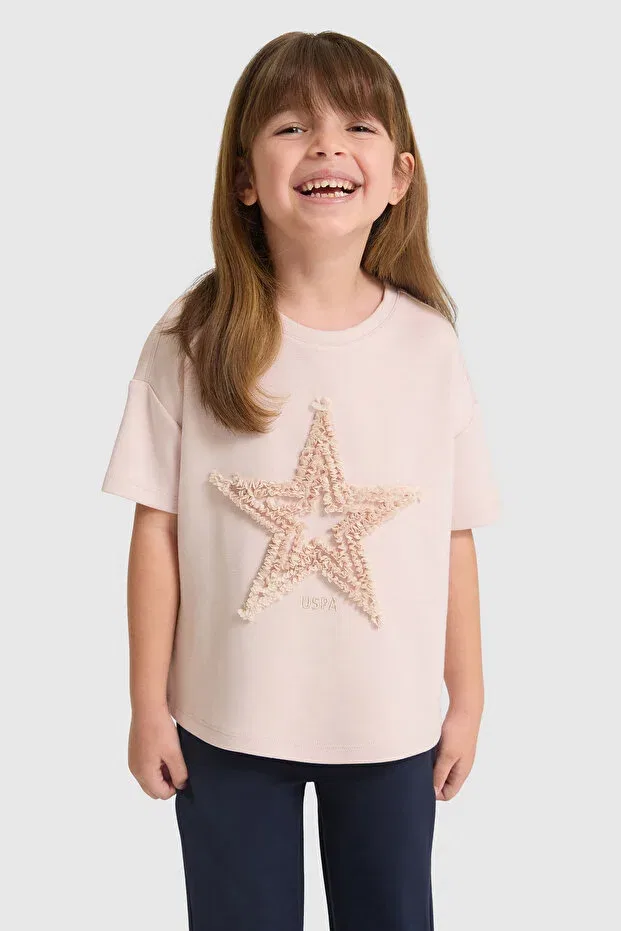 Детская футболка для девочек с коротким рукавом U.S. Polo Assn., Light Pink