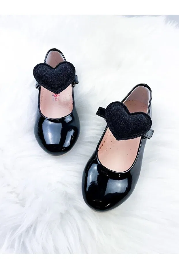 Детские балетки для девочек с принтом Basic Babelia, Black