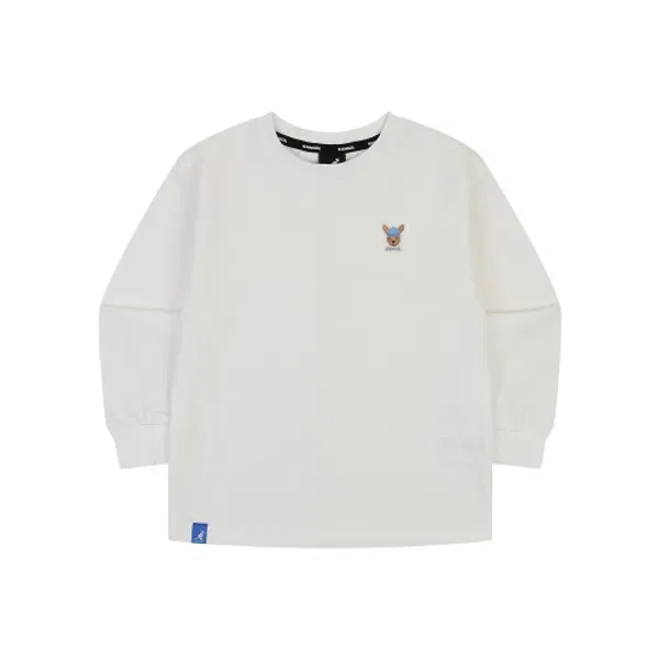 Футболка с длинным рукавом с логотипом Kangol Kids, айвори