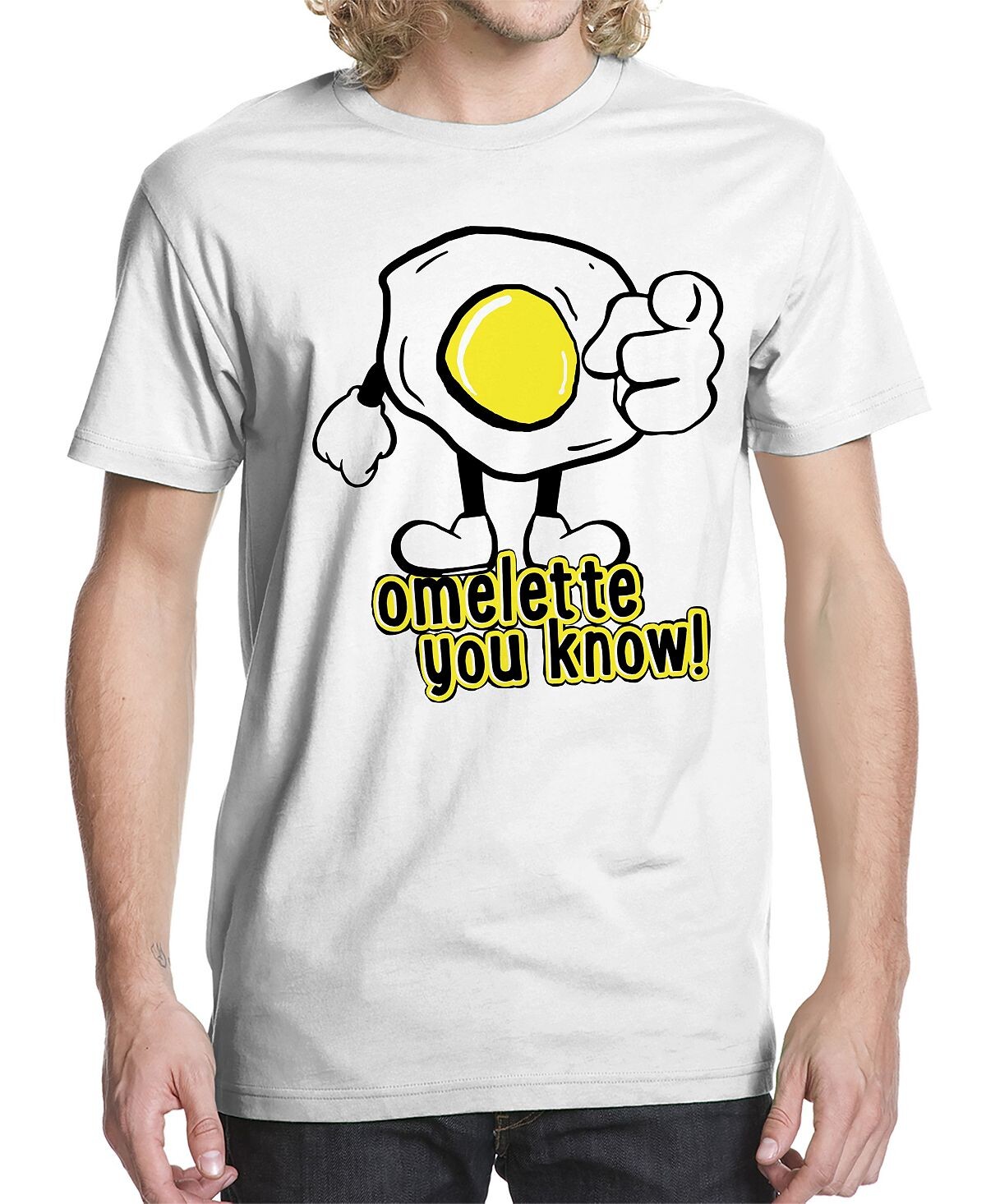 

Мужская футболка с рисунком omelette you know v1 Buzz Shirts, белый