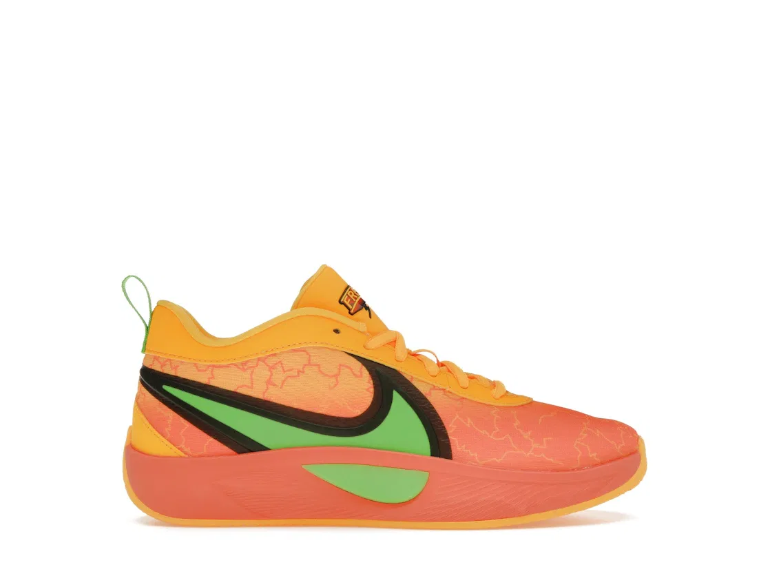 Детские кроссовки для мальчиков с принтом Nike Giannis Zoom Freak 6 Nike, Light Wild Mango/Action Green/Black/Laser Orange