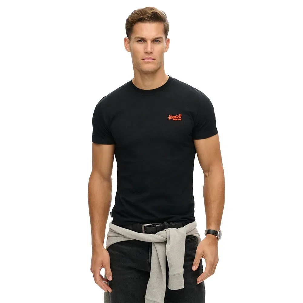 Футболка с вышивкой логотипа Superdry, черный