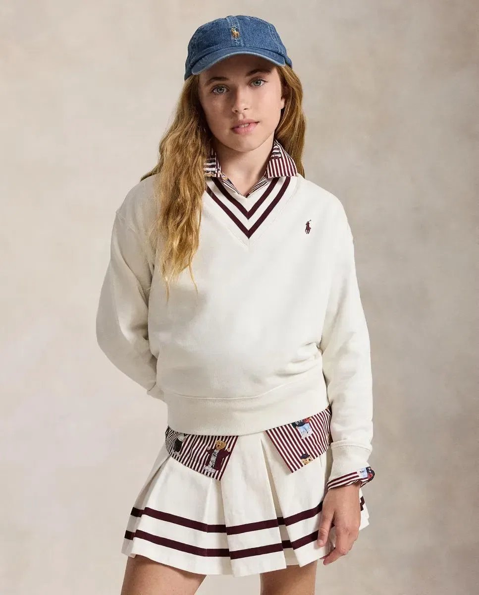 Детская толстовка для девочек из флиса Polo Ralph Lauren, Crudo — фото 2