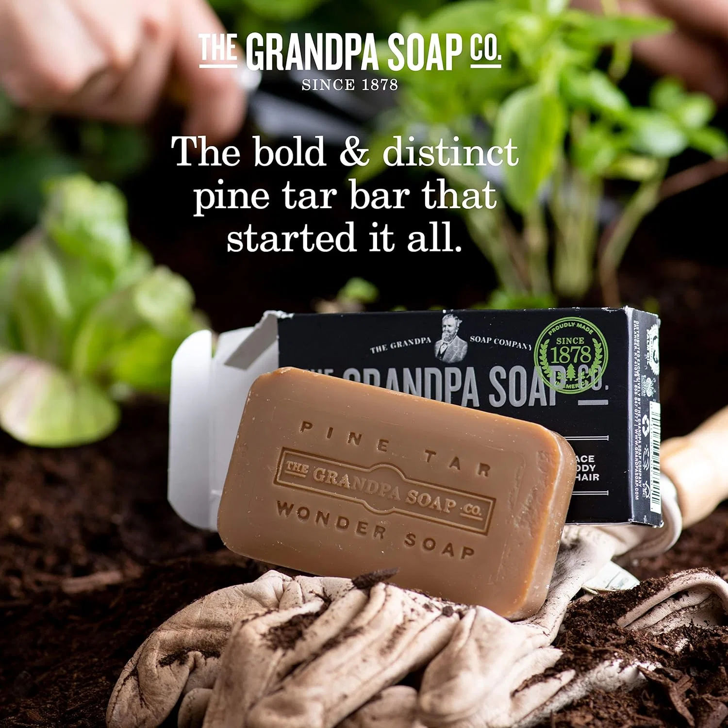 Твердое мыло Pine Tar Soap, The Grandpa Soap Company, 3 шт, 4.25 oz — фото 4