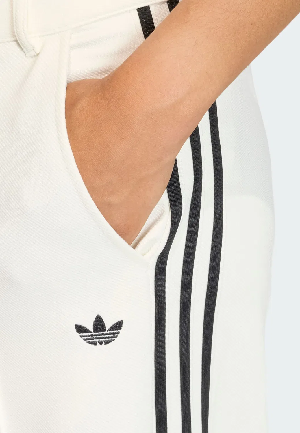 Брюки Adidas Originals с широкими штанинами цвет SPORT TAILORED, белый — фото 4