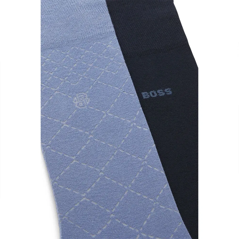 Мужские носки с принтом Mini Argyle BOSS, Blue — фото 2