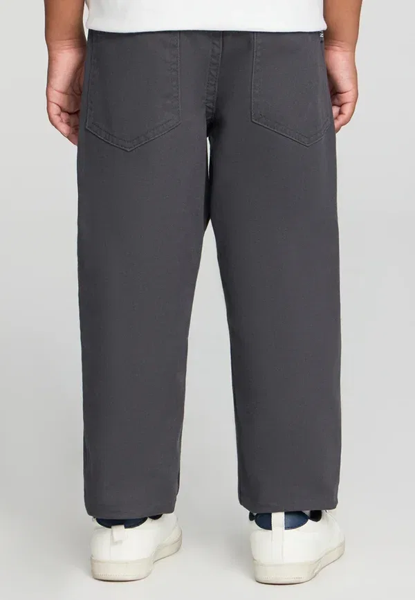 Джинсы прямого кроя с эластичным поясом Con vita elasticizzata straight leg jeans Terranova, canna di fucile — фото 3