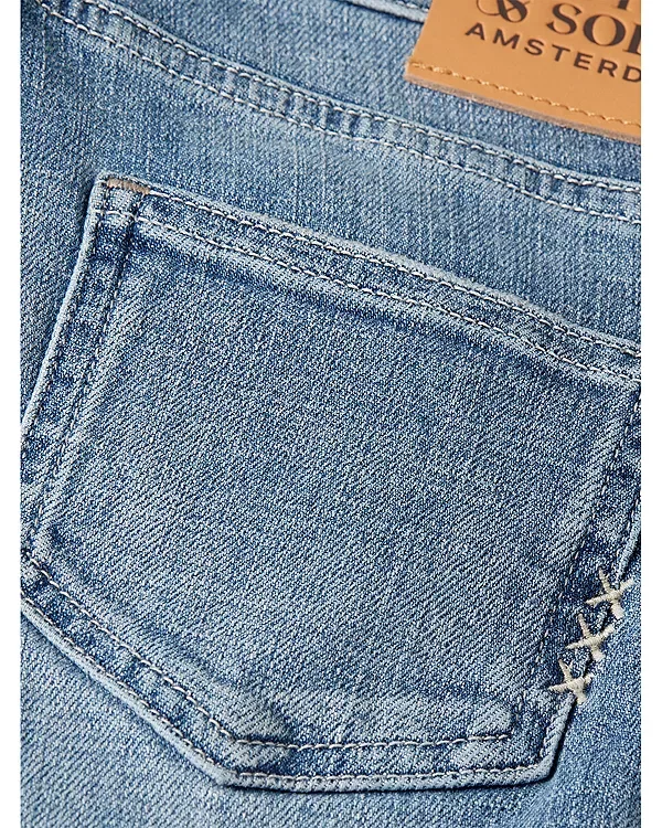 Детские джинсы для девочек с расклешенным силуэтом Scotch & Soda, темно-синий — фото 3