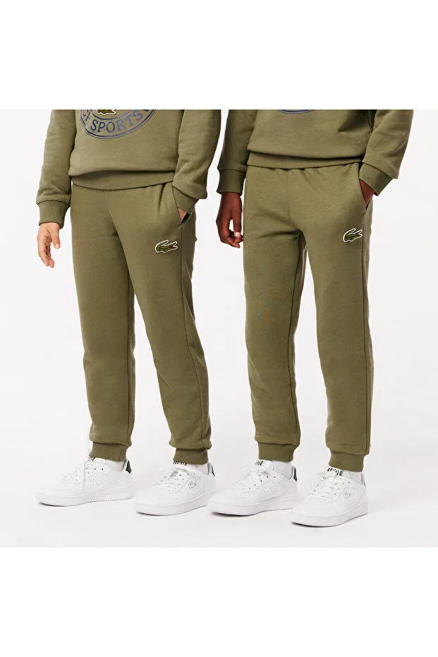 Детские спортивные штаны для мальчиков скинни Lacoste, Bmy-Khaki — фото 2