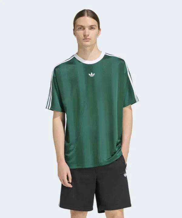 Футболка с жаккардовым узором, Adidas, зеленый