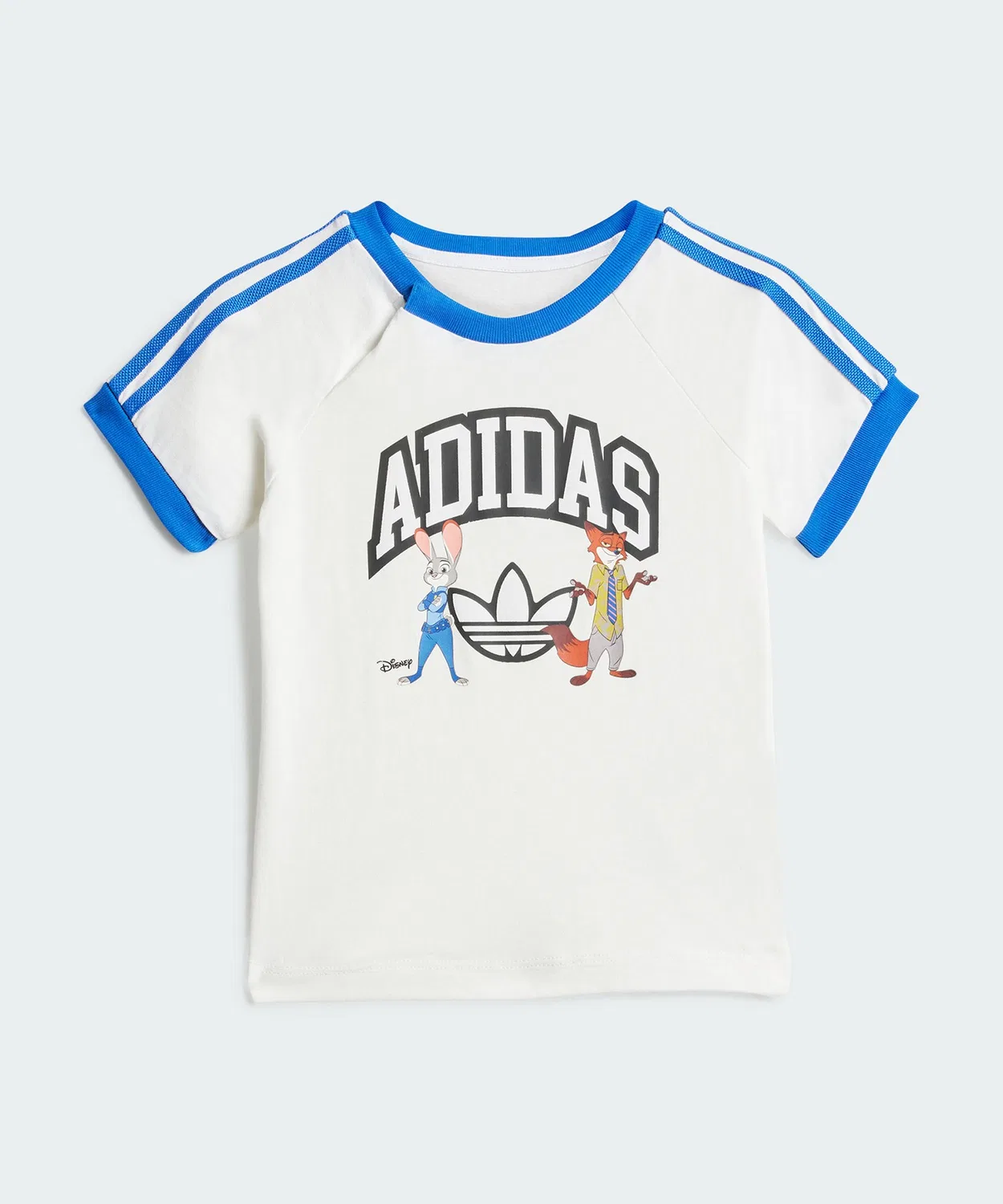 Детский комплект из футболки и шорт с принтом Zootopia Adidas Originals, Белый/Синий — фото 2