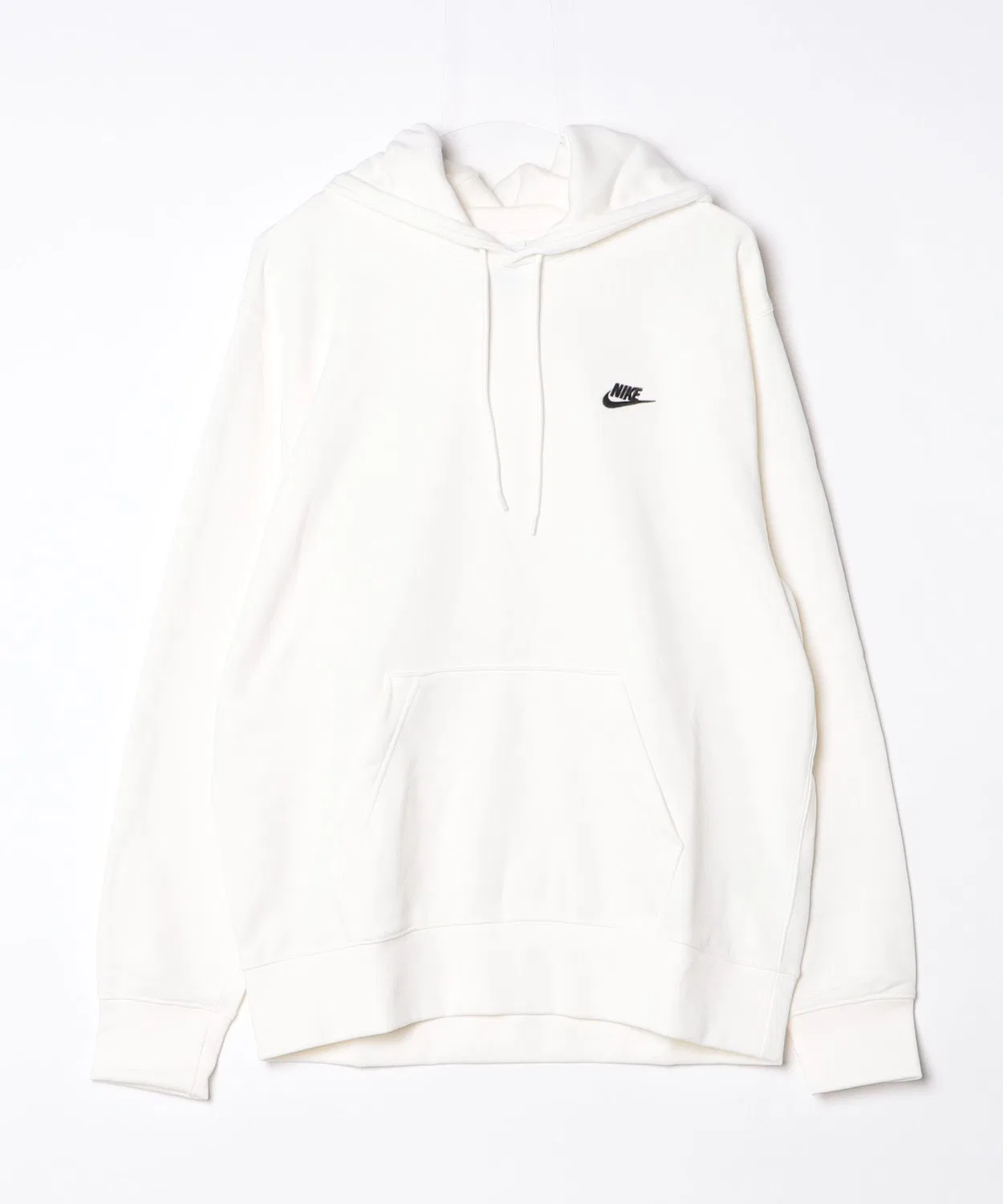 Мужской худи с длинным рукавомNike Club FT Pullover, белый/черный