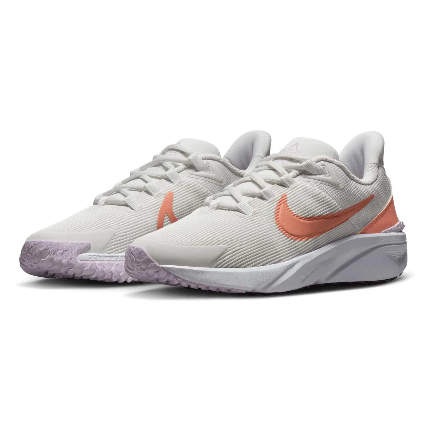 Детские кроссовки для мальчиков с амортизацией NIKE Star Runner 4, Summit White Apricot Agate Whi — фото 3