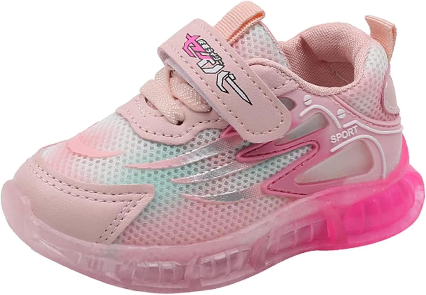 Детские кроссовки для девочек с принтом Unisex Luminous Sneakers, Pink